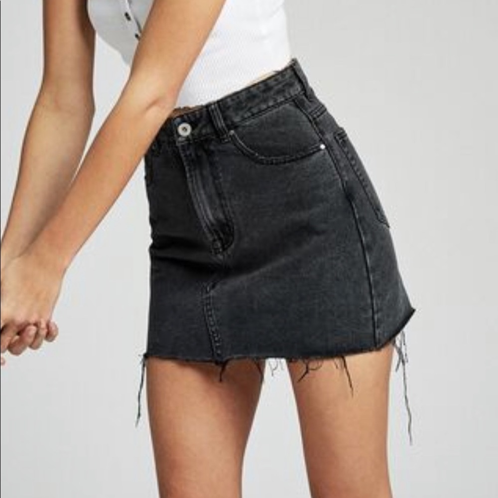 Black Jean skirt